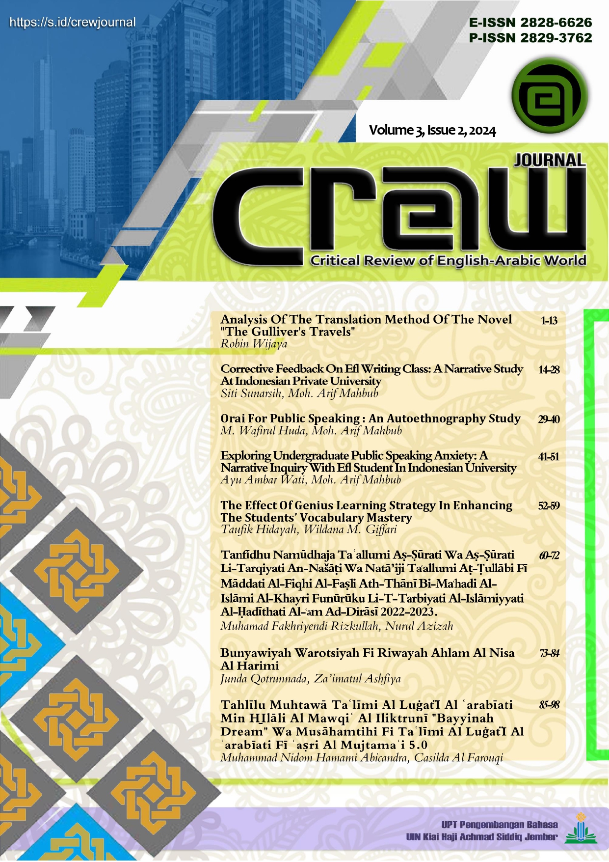 Critical Review of English-Arabic World Journal