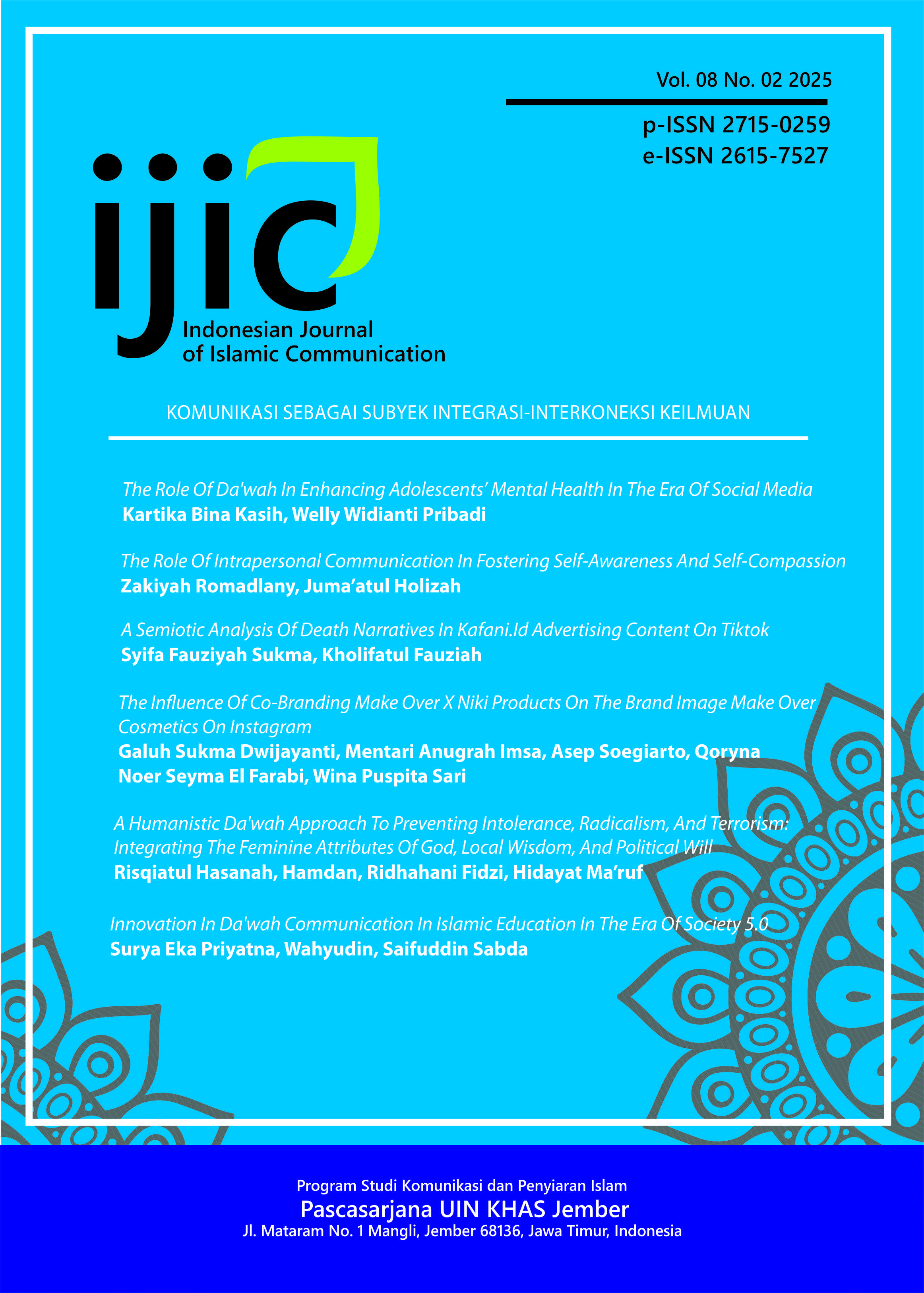 					View Vol. 8 No. 2 (2025): Indonesian Journal Of Islamic Communication
				